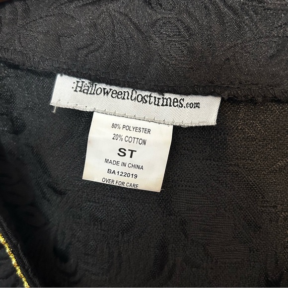 Black King Henry VIII Brocade Renaissance Costume Jacket w/ Gold Trim - Size ST - Picture 7 of 10